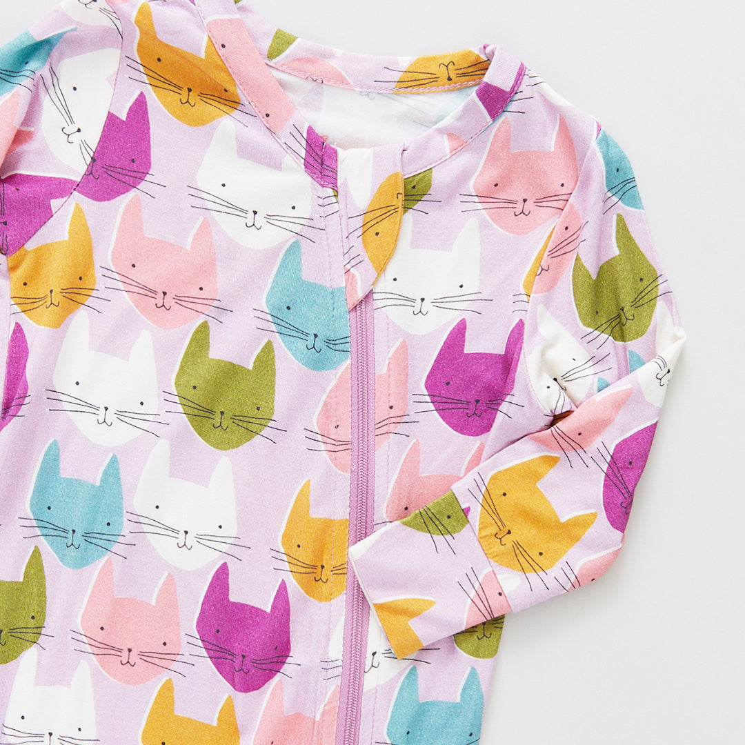 Baby Bamboo Romper - Multi Cats – Pink Chicken