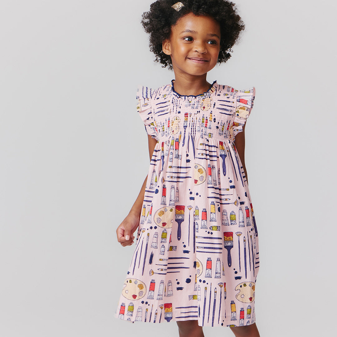 Store Pink Chicken Crayon Dress