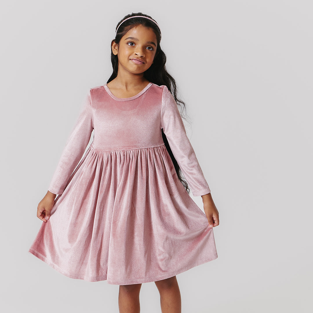 Girls mauve dress best sale