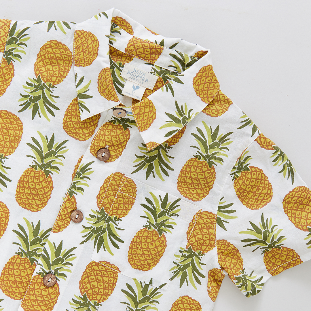 White pineapple outlet shirt