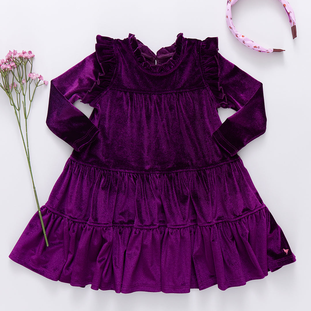 Girls shops velour dress