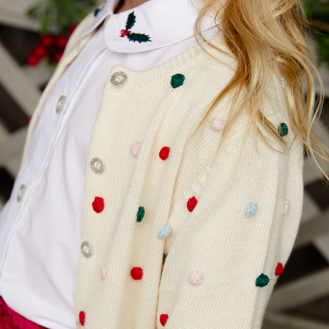 Girls 2025 holiday cardigan