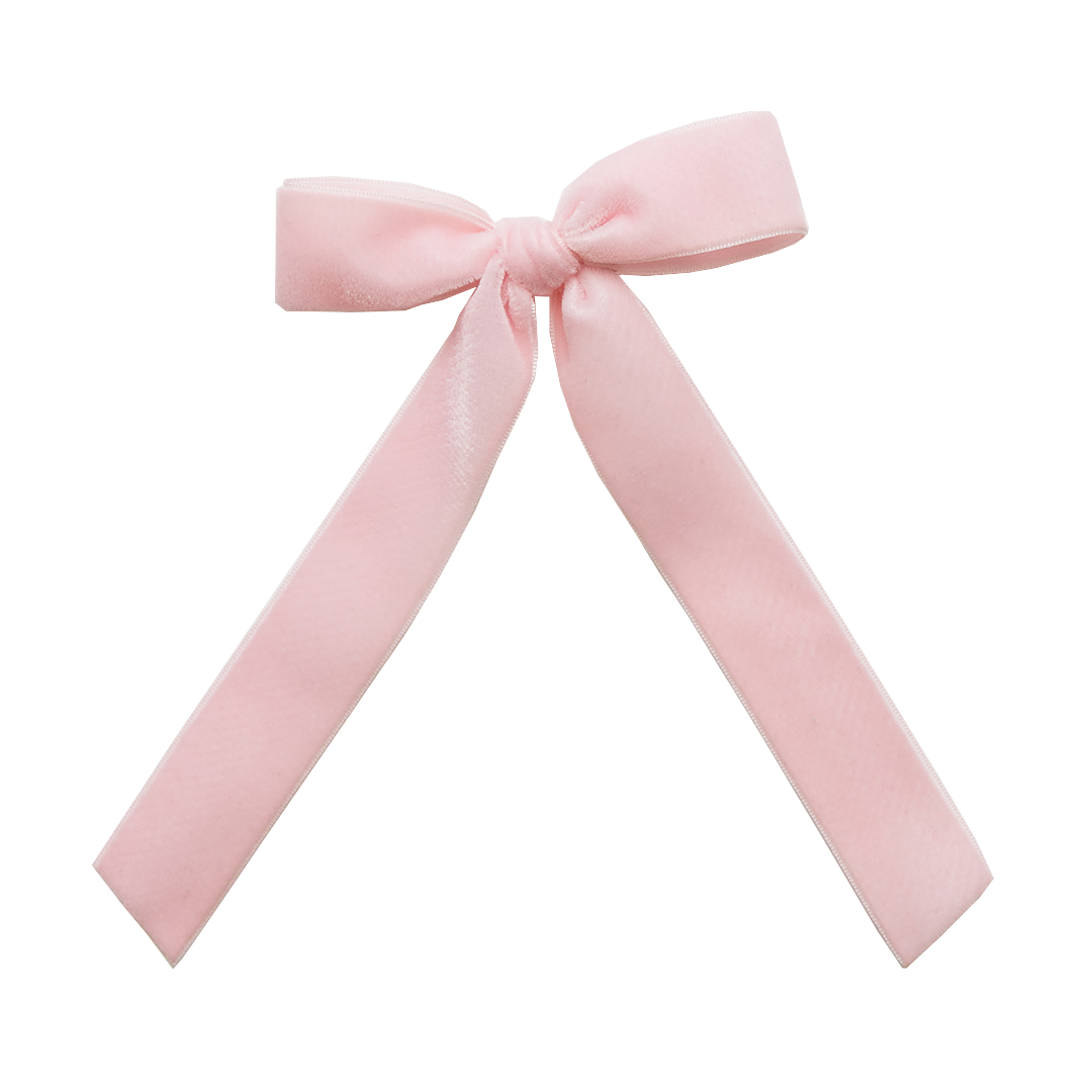 Large White Short Tail Bow with Breast Cancer Awareness Ribbon