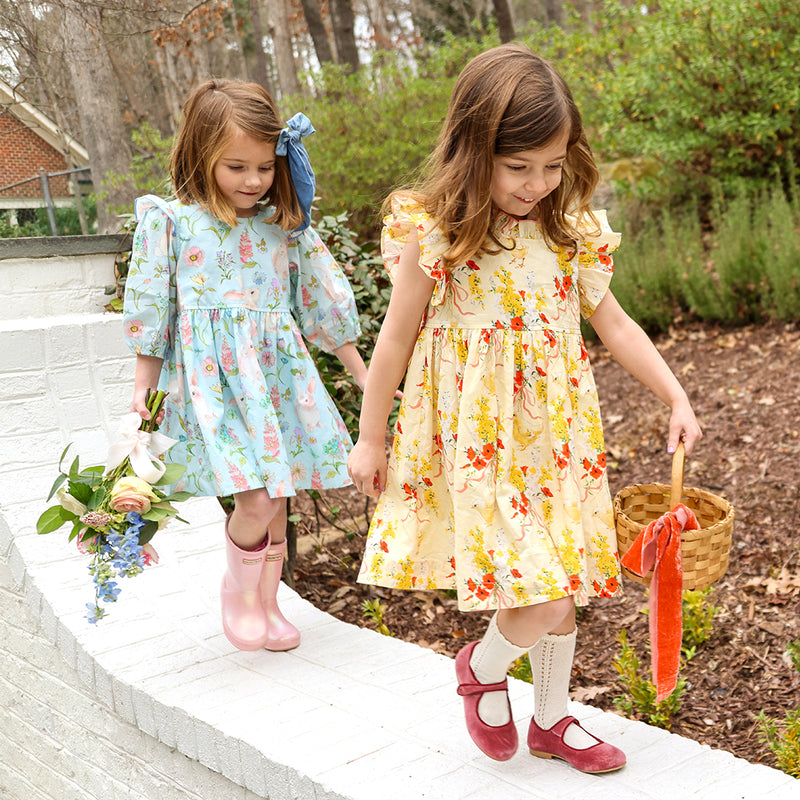 Girls Brooke Dress - Botanical Bunnies