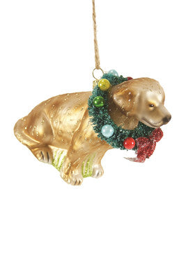 Ornament - Festive Yellow Lab