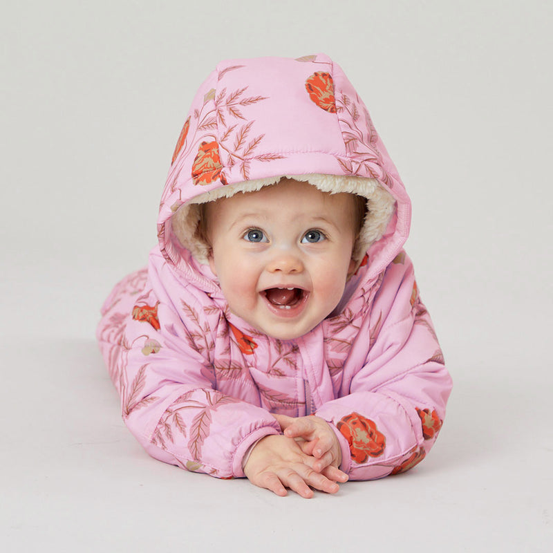 Baby Girls Lindsey Snowsuit - Lavender Poppy