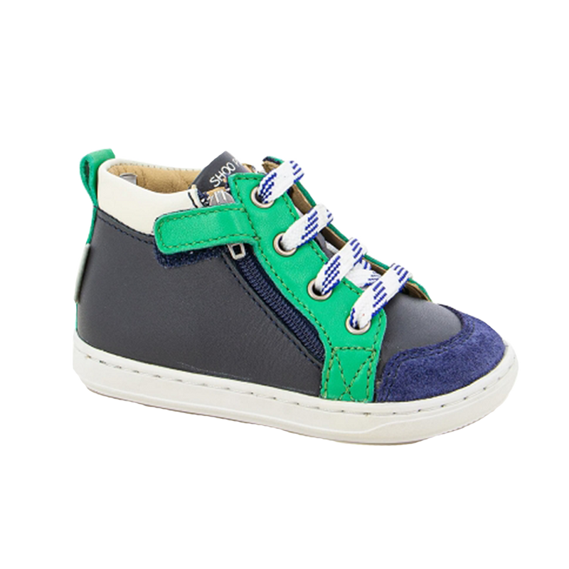 Nappa High Top Sneaker - Navy