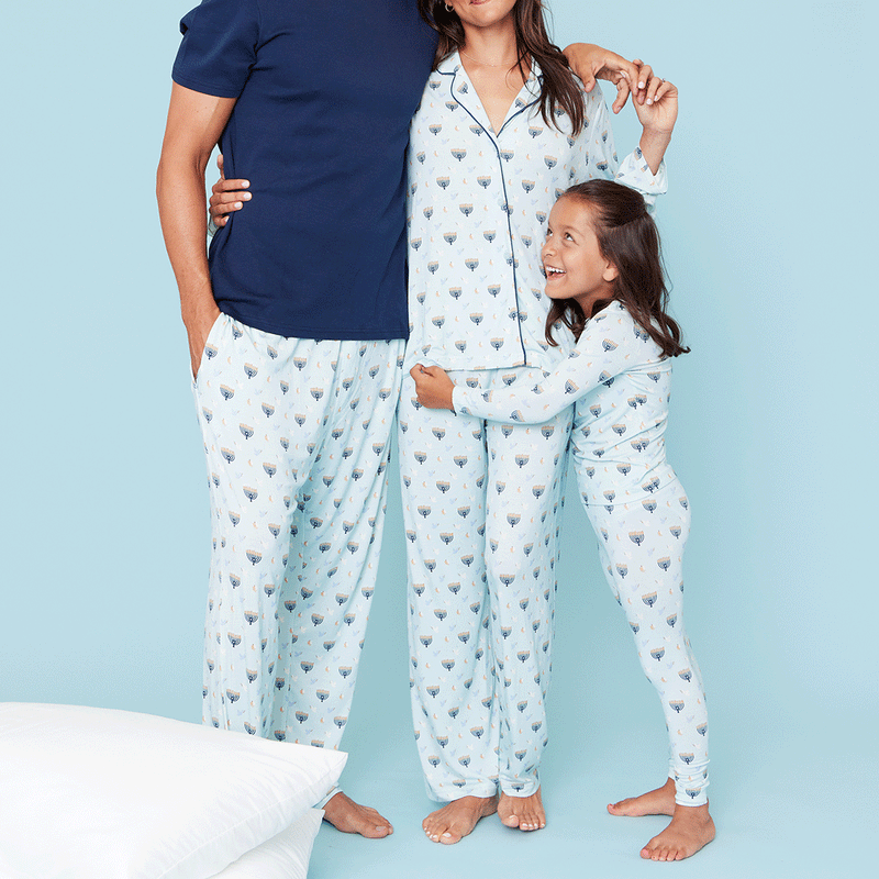 Womens Bamboo Loungewear Set - Peaceful Hanukkah