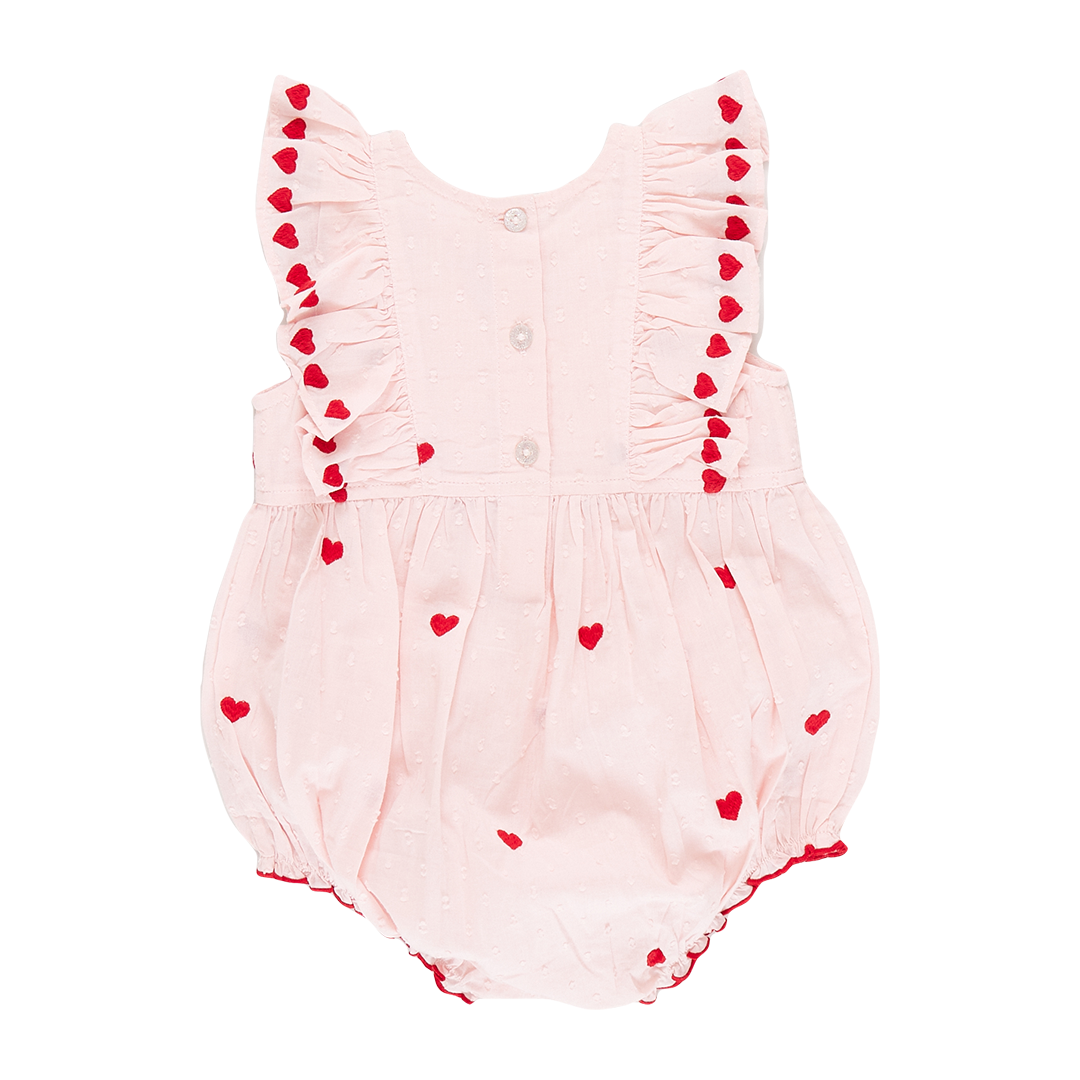 Love Story Ruffle Bodysuit-Pink // final sale