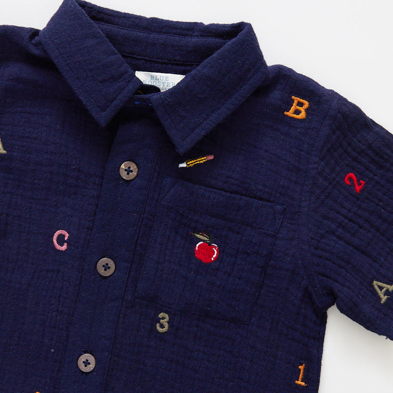 Boys Jack Shirt - Alphabet Embroidery