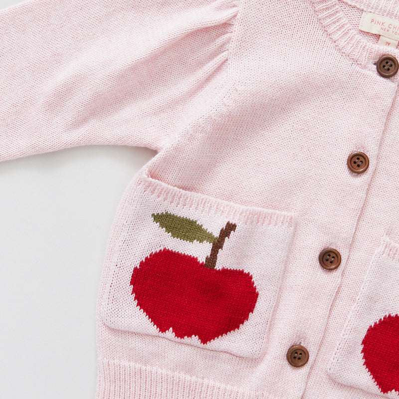 Girls Pocket Sweater - Apple