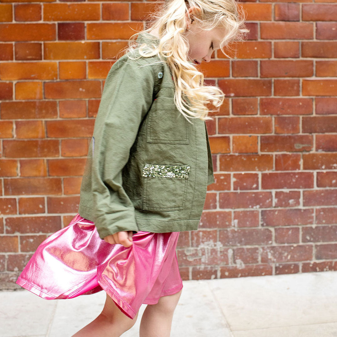 Chicken Leaf Jacket Army Clover - – Pink Girls Four