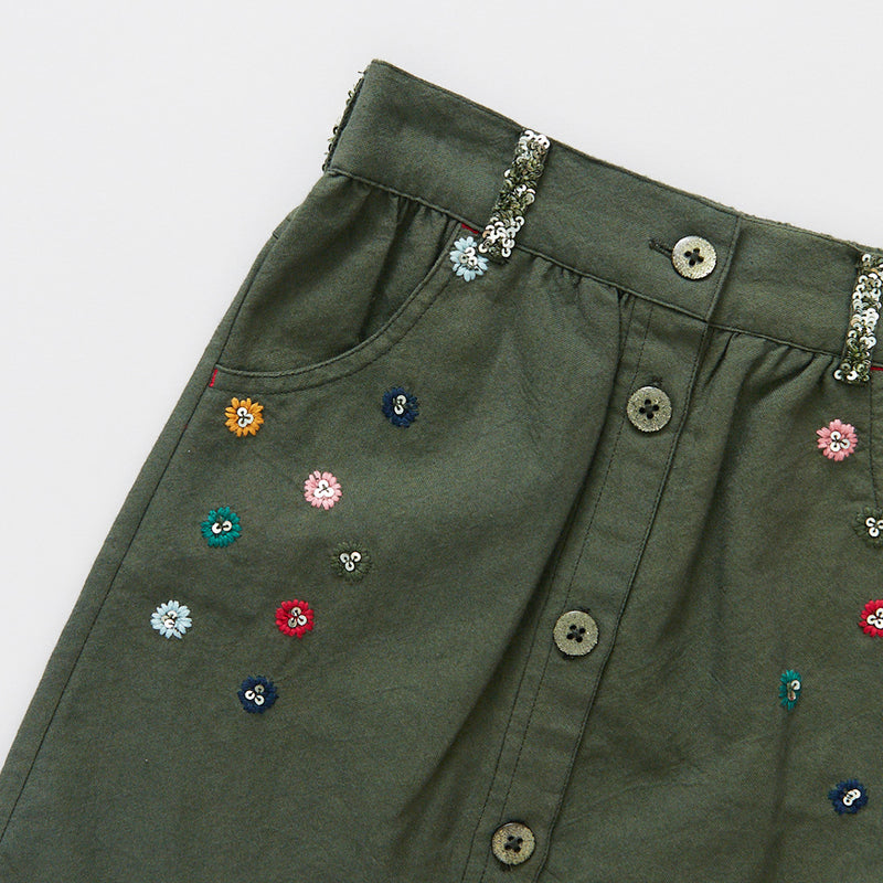 Girls Ellery Skirt - Four Leaf Clover