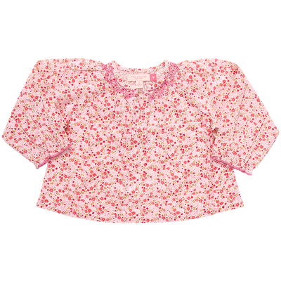 Girls Ava Top - Pink Mini Ditsy