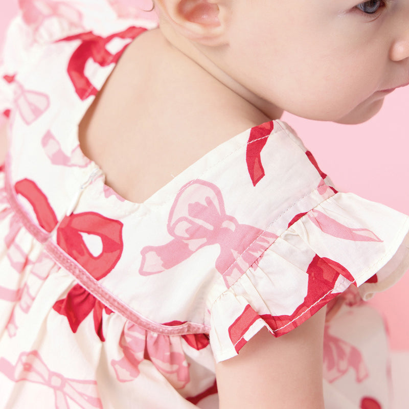 Baby Girls Camelia Dress Set - Valentines Bows