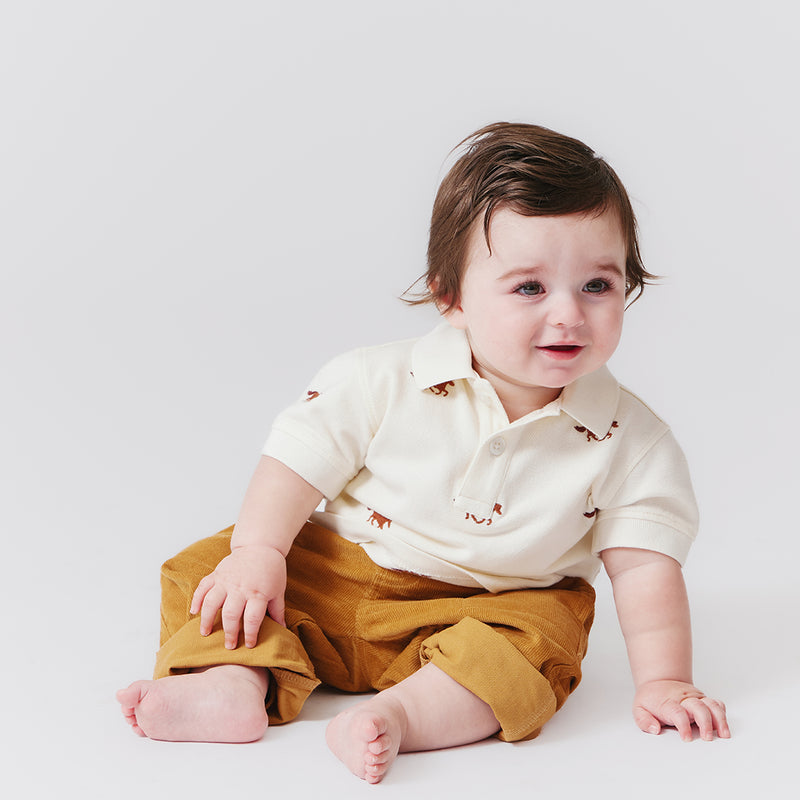 Baby Boys Corduroy Jackson Pant - Gold