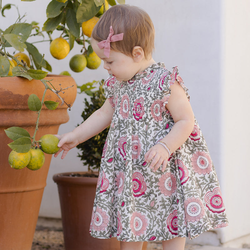 Baby Girls Stevie Dress Set - Pink Lisbon Floral