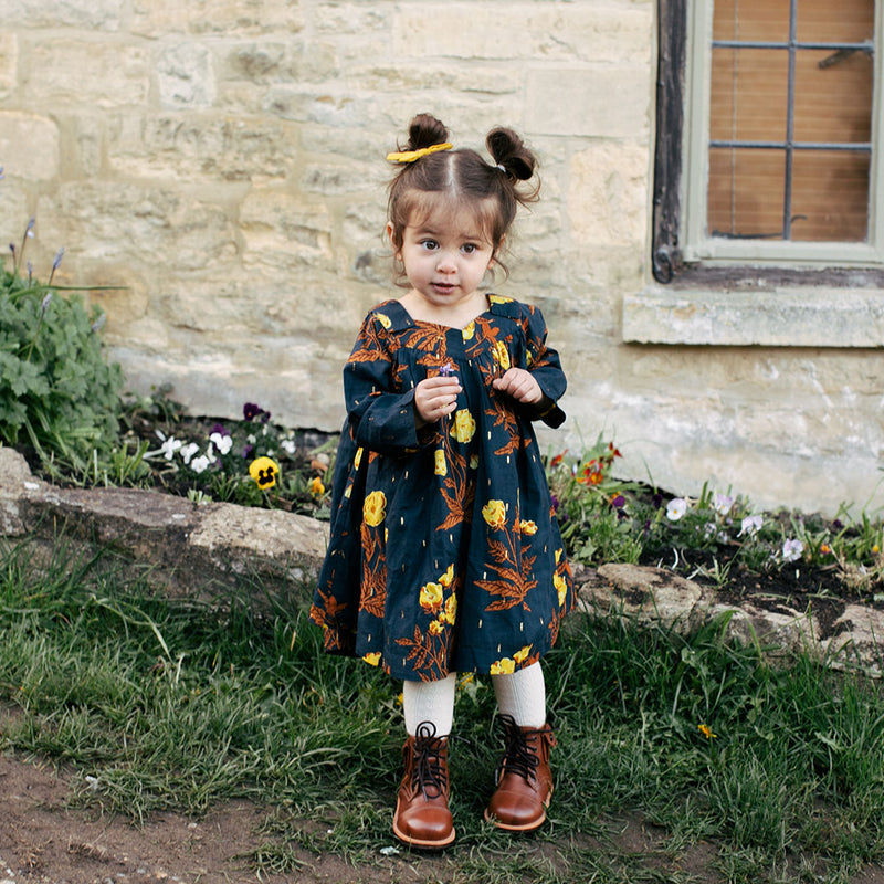 Baby Girls Frida Dress Set - Navy Poppy