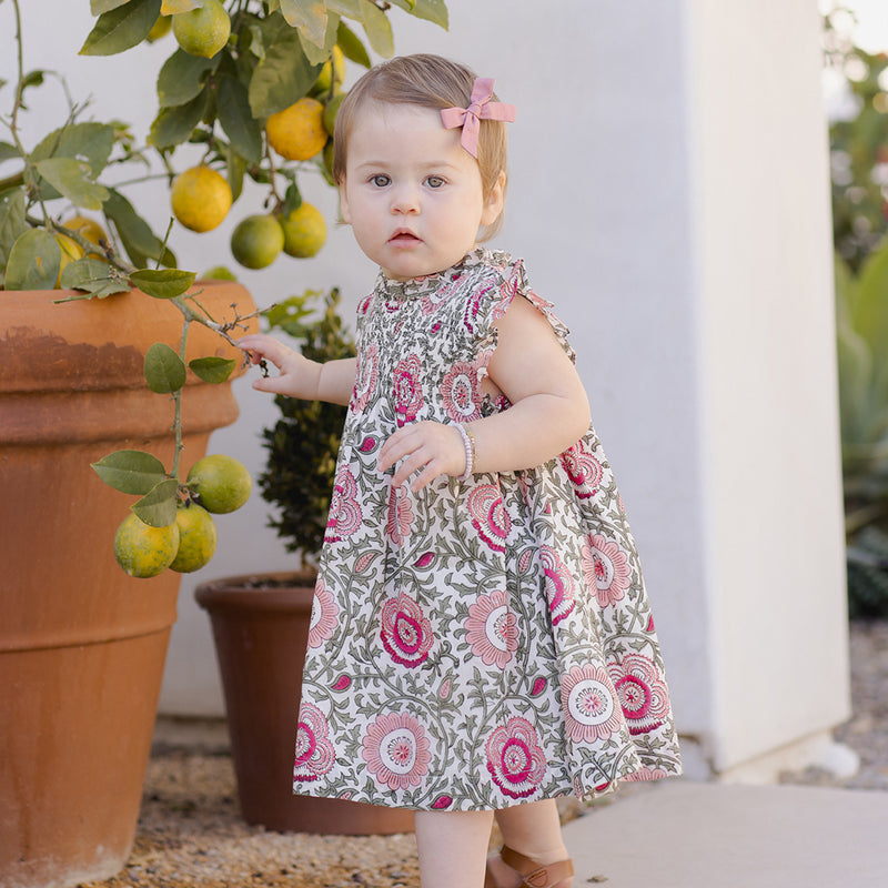 Baby Girls Stevie Dress Set - Pink Lisbon Floral