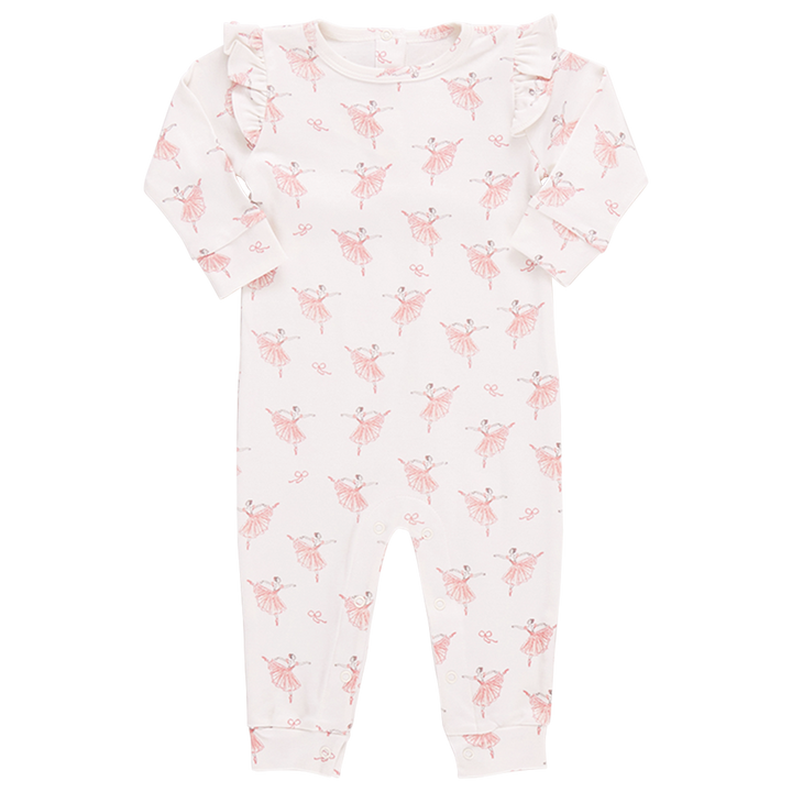 Baby Organic Ruffle Romper - Tiny Ballerinas