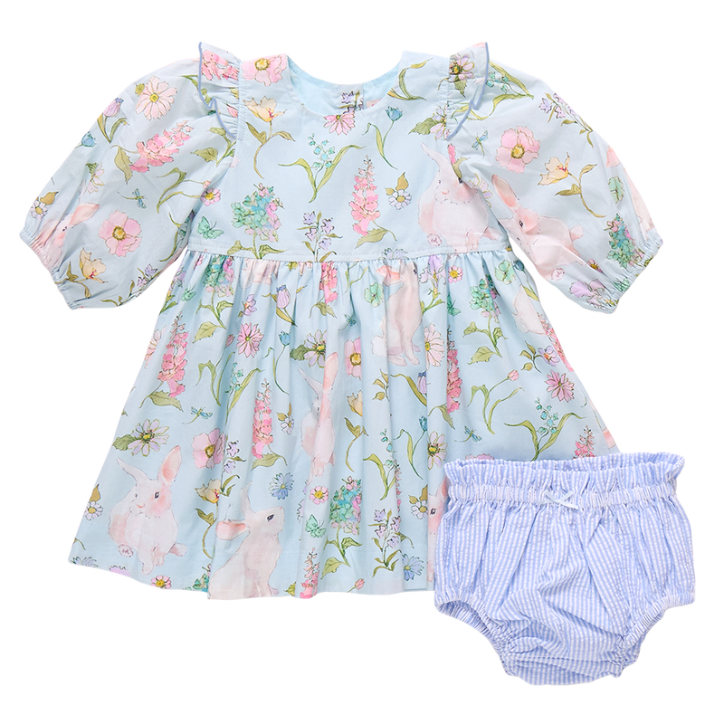 Baby Girls Brooke Dress Set - Botanical Bunnies