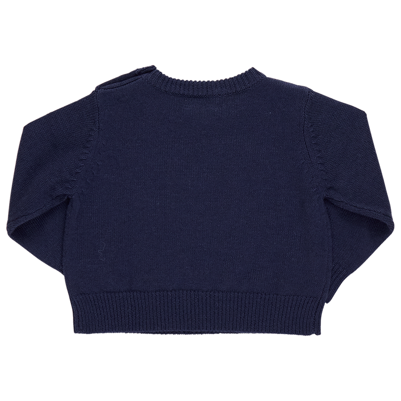 Baby Boys Oliver Sweater - Navy Santa