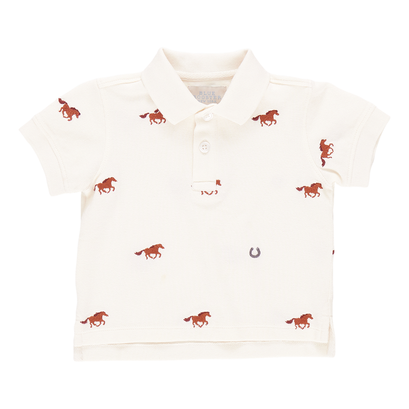 Baby Boys Alec Shirt - Lucky Horses Embroidery