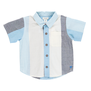 Baby Boys Jack Shirt - Ocean Stripe