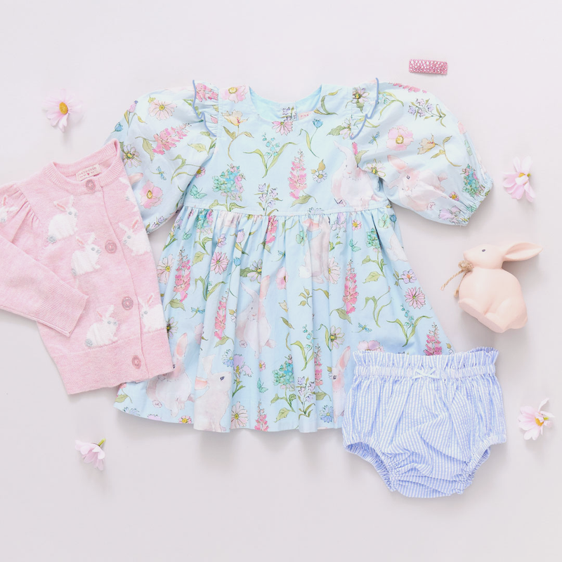 Baby Girls Brooke Dress Set - Botanical Bunnies