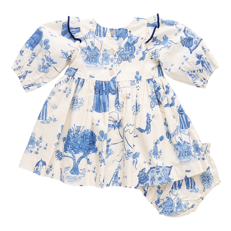 Baby Girls Brooke Dress Set - Blue Circus