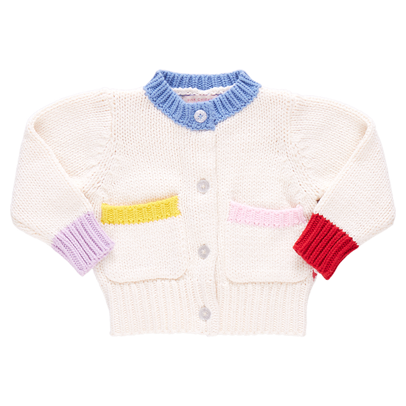 Baby Girls Cali Colorblock Sweater - Multi Trim