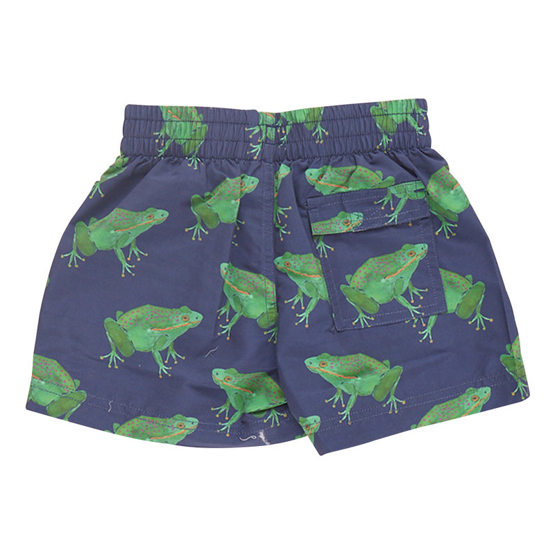 Baby Boys Swim Trunk - Navy Frogs