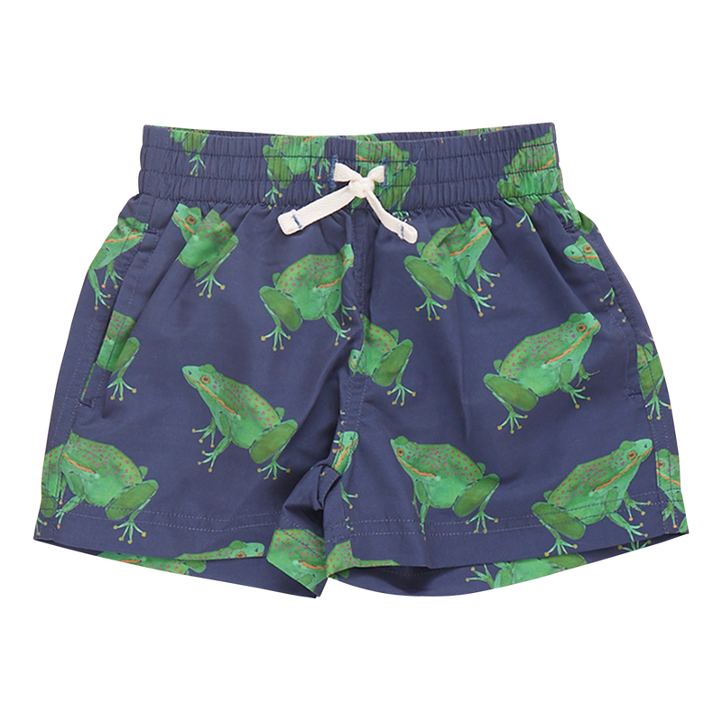 Baby Boys Swim Trunk - Navy Frogs