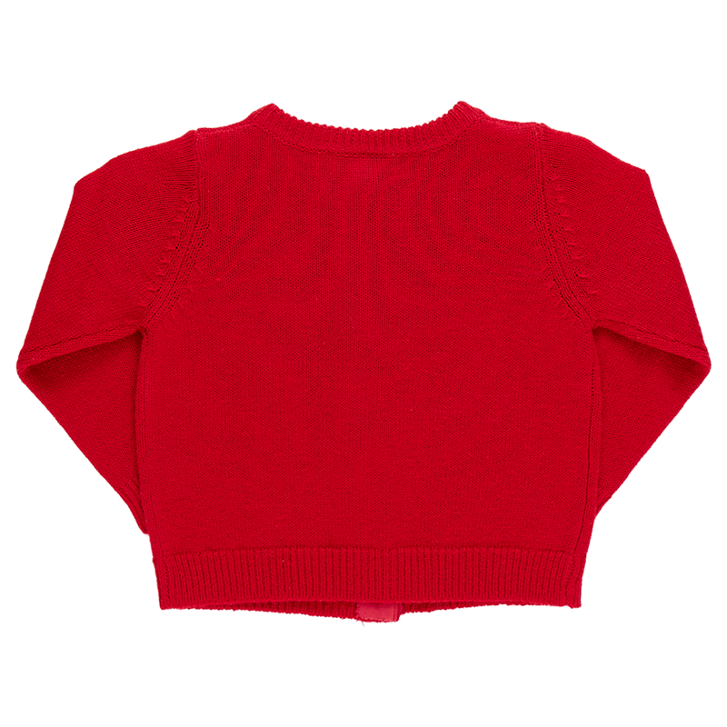 Baby Girls Maude Sweater - Red Santa