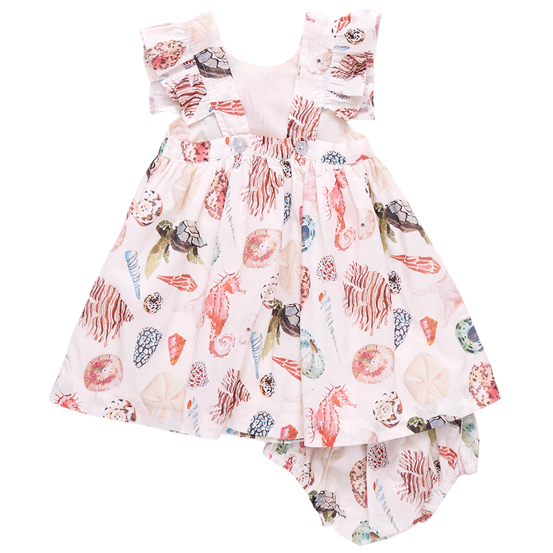 Baby Girls Liv Dress Set - Watercolor Shells