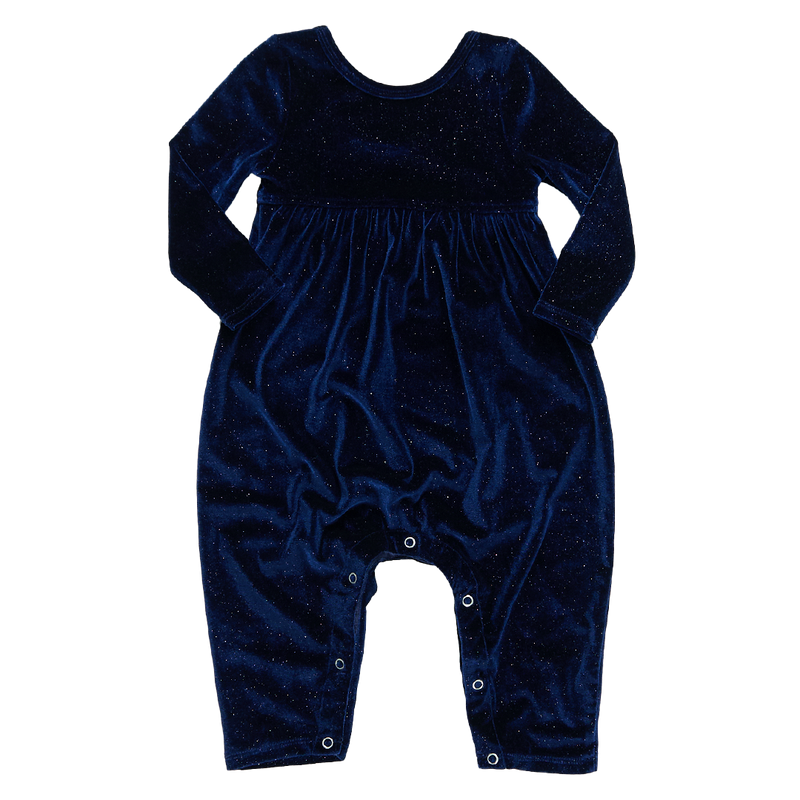 Baby Girls Velour Steph Jumper - Navy Sparkle