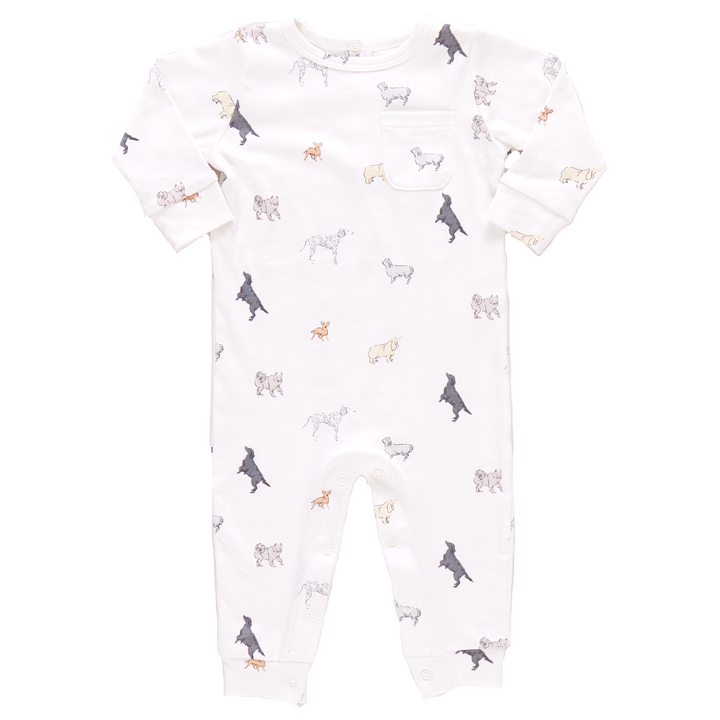 Baby Organic Pocket Romper - Tiny Dogs