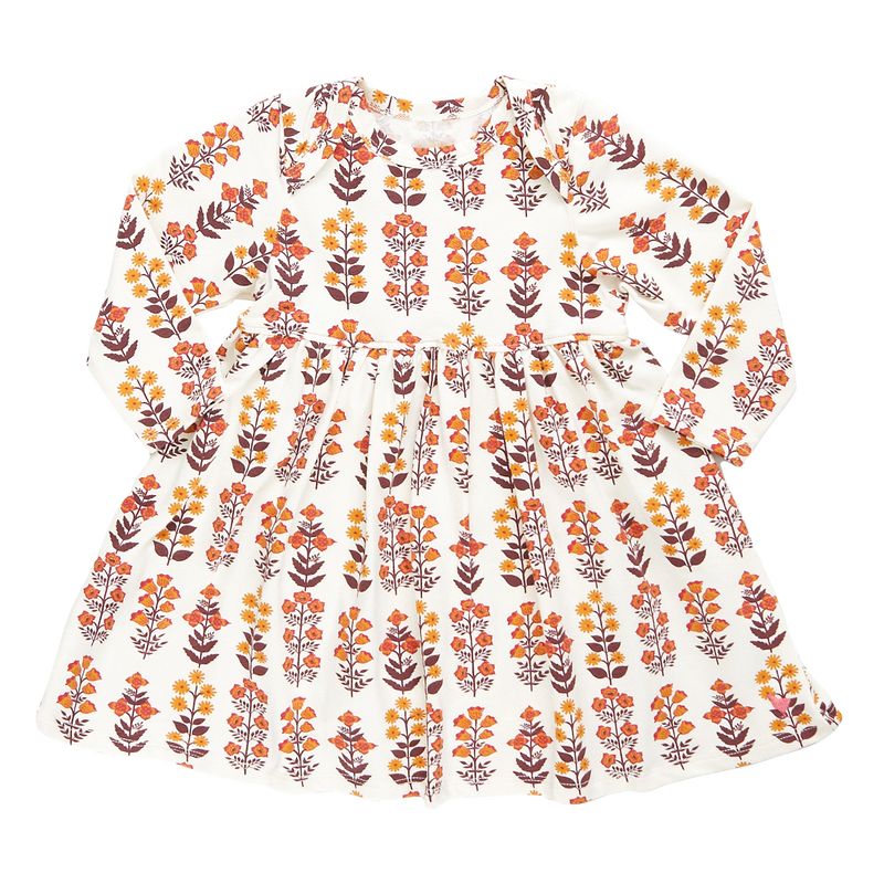 Baby Girls Organic Steph Dress - Fall Field Floral