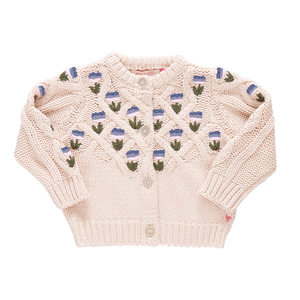 Baby Girls Tari Sweater - Cream Flower Embroidery