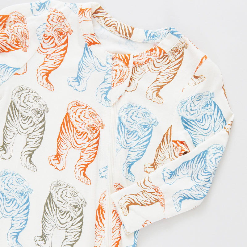 Kids Bamboo PJ Set - Multi Tiger