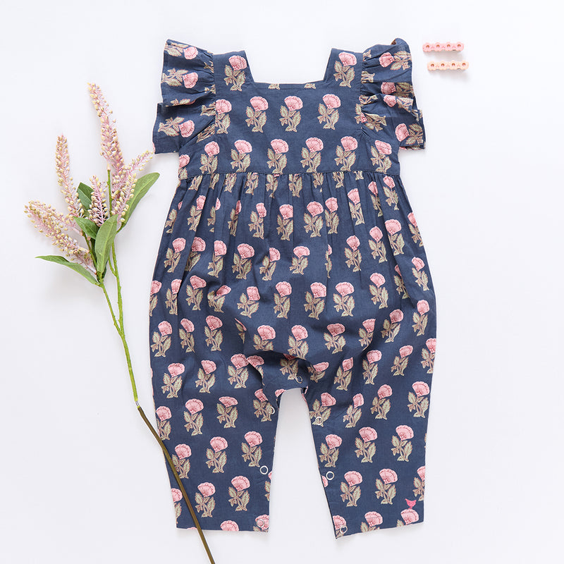 Baby Girls Elsie Jumper - Navy Flower Drop