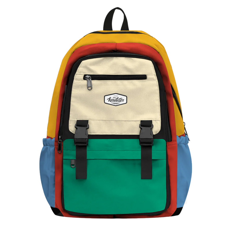 Colorblock School Bag - Blue Atoll