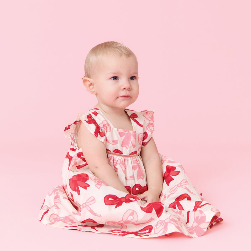 Baby Girls Camelia Dress Set - Valentines Bows