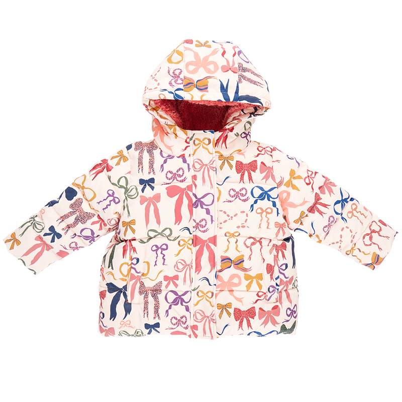 Kids Pete Puffer - Bows on Bows Pink