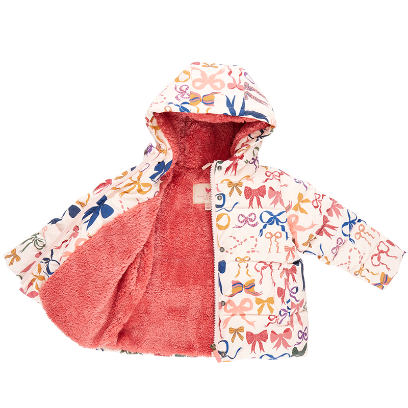 Kids Pete Puffer - Bows on Bows Pink