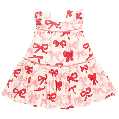 Girls Camelia Dress - Valentines Bows