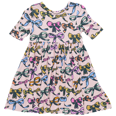 Girls Bamboo Steph Dress - Multi Bows