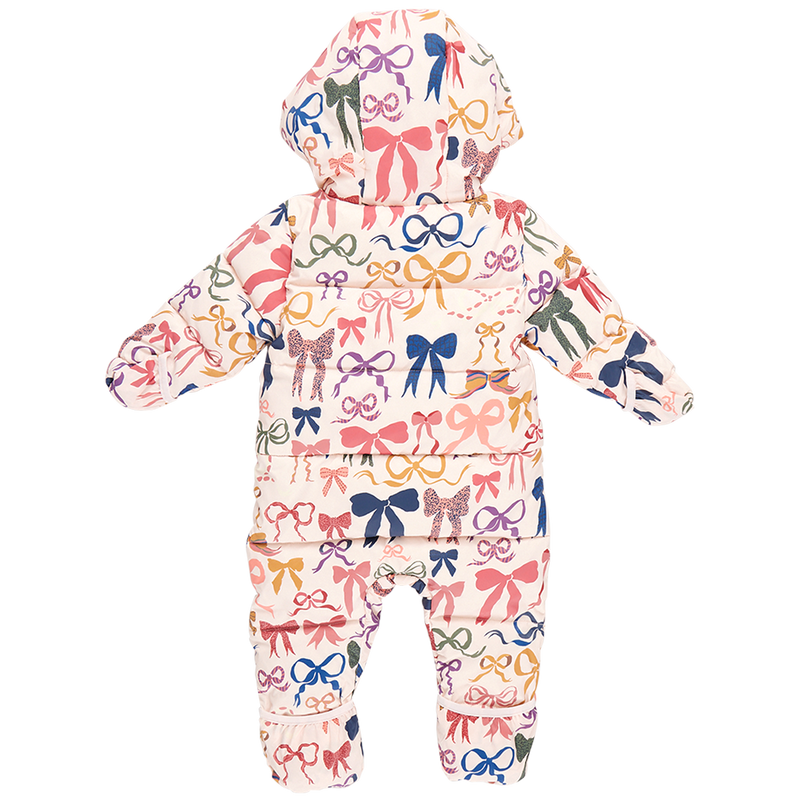 Baby Snowsuit - Bows on Bows Pink