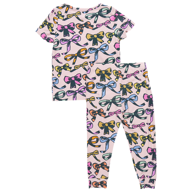 Kids Bamboo PJ Set - Multi Bows