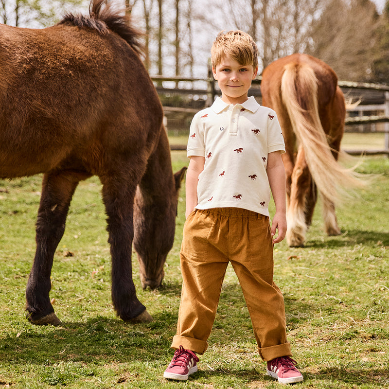 Boys Corduroy Jackson Pant - Gold